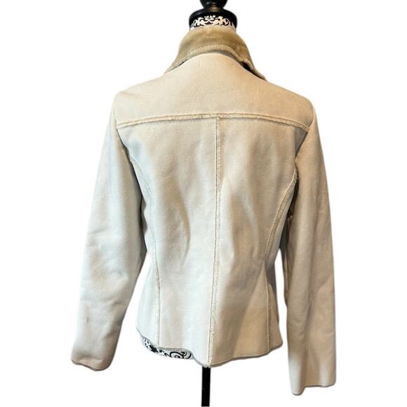 The Limited Faux Suede Floral Print Jacket size M Cream - Picture 2 of 11